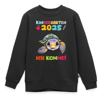 Kindergarten 2025 Kinder Geschenk Kita 2025 Deko - Kinder Premium Organic Sweatshirt - Schwarz - Vorne - AI Model Kid Female (0cm)