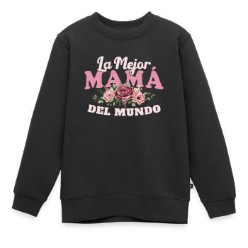 Le meilleur cadeau au monde pour la fête des mères - Sweat Premium enfant bio - noir - Devant - AI Model Kid Female (0cm)