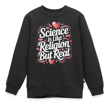 Athéisme, athée, anti-religion, agnostique - Sweat Premium enfant bio - noir - Devant - AI Model Kid Female (0cm)