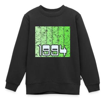 Jahr 1994 - Kinder Premium Organic Sweatshirt - Schwarz - Vorne - AI Model Kid Female (0cm)
