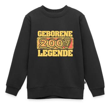 Witzig 2007 - Kinder Premium Organic Sweatshirt - Schwarz - Vorne - AI Model Kid Female (0cm)