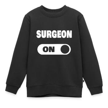 Sur le chirurgien - Sweat Premium enfant bio - noir - Devant - AI Model Kid Female (0cm)