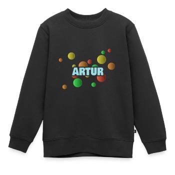 Geburtstag Artur - Kinder Premium Organic Sweatshirt - Schwarz - Vorne - AI Model Kid Female (0cm)