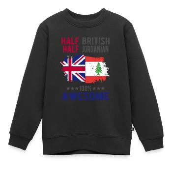 Halb Brite Halb Jordanier - Kinder Premium Organic Sweatshirt - Schwarz - Vorne - AI Model Kid Female (0cm)