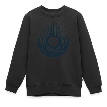 Vinyl-Ikone - Kinder Premium Organic Sweatshirt - Schwarz - Vorne - AI Model Kid Female (0cm)
