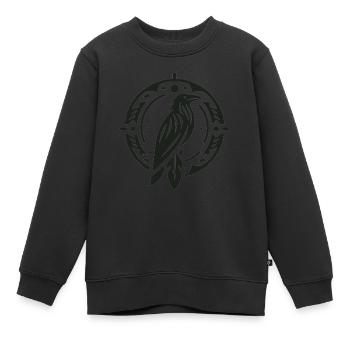 Rabe Indianer Tierkreiszeichen - Kinder Premium Organic Sweatshirt - Schwarz - Vorne - AI Model Kid Female (0cm)