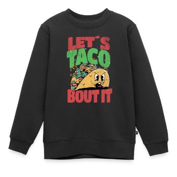 Taco - Kinder Premium Organic Sweatshirt - Schwarz - Vorne - AI Model Kid Female (0cm)