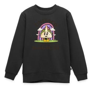 Taco - Kinder Premium Organic Sweatshirt - Schwarz - Vorne - AI Model Kid Female (0cm)