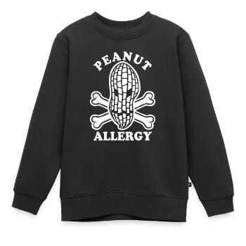 Allergie aux arachides - Allergique aux arachides - Sweat Premium enfant bio - noir - Devant - AI Model Kid Female (0cm)