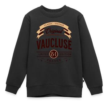 Vaucluse Département France - Sweat Premium enfant bio - noir - Devant - AI Model Kid Female (0cm)