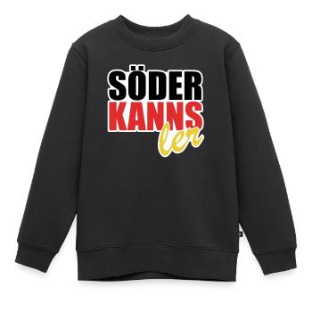 Söder kanns - Kanzler - Kanzlerkandidat - Kinder Premium Organic Sweatshirt - Schwarz - Vorne - AI Model Kid Female (0cm)