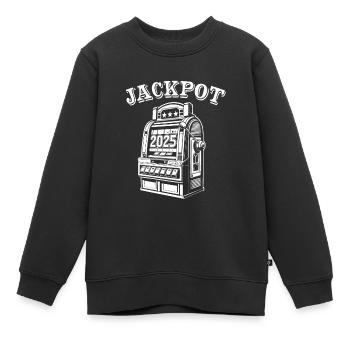 Jackpot - Slotmachine 2025 - Geschenk - Kinder Premium Organic Sweatshirt - Schwarz - Vorne - AI Model Kid Female (0cm)