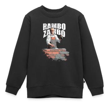 Merz Rambo Zambo - Kanzler - Kinder Premium Organic Sweatshirt - Schwarz - Vorne - AI Model Kid Female (0cm)