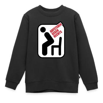 Aufstehen Gegen Rechts - Gegen Rechts, gegen Hetze - Kinder Premium Organic Sweatshirt - Schwarz - Vorne - AI Model Kid Female (0cm)