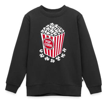 Frisches Popcorn - knusprig, lecker - Geschenk - Kinder Premium Organic Sweatshirt - Schwarz - Vorne - AI Model Kid Female (0cm)