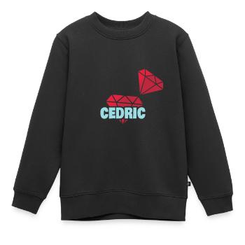 Diamant Cédric - Sweat Premium enfant bio - noir - Devant - AI Model Kid Female (0cm)