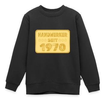 seit 1970 - Kinder Premium Organic Sweatshirt - Schwarz - Vorne - AI Model Kid Female (0cm)
