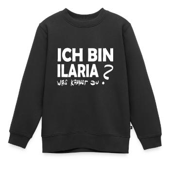 kannst ilaria - Kinder Premium Organic Sweatshirt - Schwarz - Vorne - AI Model Kid Female (0cm)