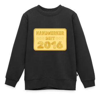 seit 2016 - Kinder Premium Organic Sweatshirt - Schwarz - Vorne - AI Model Kid Female (0cm)
