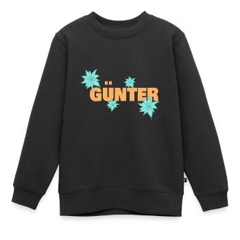 Edelweiss Günter - Sweat Premium enfant bio - noir - Devant - AI Model Kid Female (0cm)