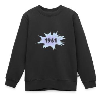 Bulle de 1961 - Sweat Premium enfant bio - noir - Devant - AI Model Kid Female (0cm)