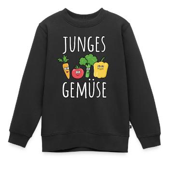 Junges Gemüse - Kinder Premium Organic Sweatshirt - Schwarz - Vorne - AI Model Kid Female (0cm)