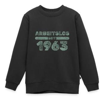 Arbeitslos seit 1963 - Kinder Premium Organic Sweatshirt - Schwarz - Vorne - AI Model Kid Female (0cm)
