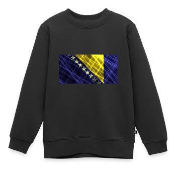 Bosnien und Herzegowina - Kinder Premium Organic Sweatshirt - Schwarz - Vorne - AI Model Kid Female (0cm)