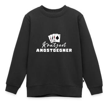 Kratzen Angstgegner - Kinder Premium Organic Sweatshirt - Schwarz - Vorne - AI Model Kid Female (0cm)