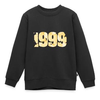 1999 - Kinder Premium Organic Sweatshirt - Schwarz - Vorne - AI Model Kid Female (0cm)