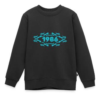 Style Geschenkidee 1986 - Kinder Premium Organic Sweatshirt - Schwarz - Vorne - AI Model Kid Female (0cm)