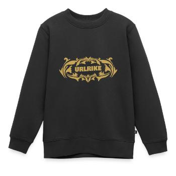 prénom Ulrike - Sweat Premium enfant bio - noir - Devant - AI Model Kid Female (0cm)