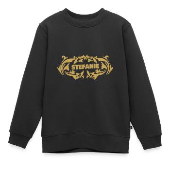 dans Stefanie - Sweat Premium enfant bio - noir - Devant - AI Model Kid Female (0cm)