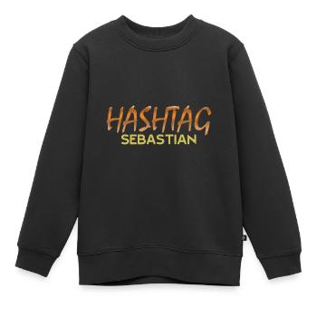 Hashtag Social Media SEBASTIAN Sebastian - Kinder Premium Organic Sweatshirt - Schwarz - Vorne - AI Model Kid Female (0cm)