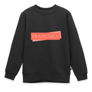 Schild Franziska - Kinder Premium Organic Sweatshirt - Schwarz - Vorne - AI Model Kid Female (0cm)