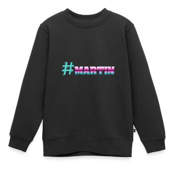 Martin - Kinder Premium Organic Sweatshirt - Schwarz - Vorne - AI Model Kid Female (0cm)
