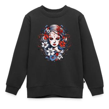 T-Shirt Frankreich - Kinder Premium Organic Sweatshirt - Schwarz - Vorne - AI Model Kid Female (0cm)