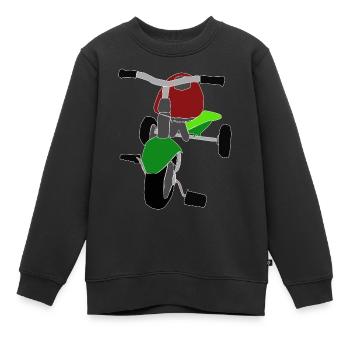 Tricycle - Kids Premium Organic Sweatshirt - black - Front - AI Model Kid Female (0cm)