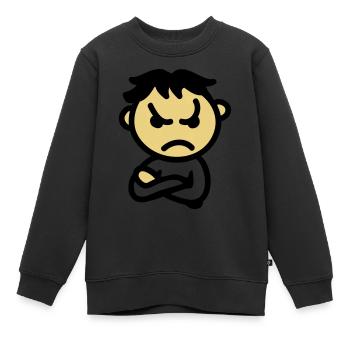 mauvaise humeur - Sweat Premium enfant bio - noir - Devant - AI Model Kid Female (0cm)