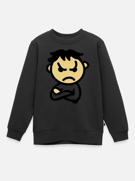 mauvaise humeur - Sweat Premium enfant bio - noir