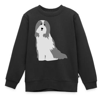 Bearded Collie - Kinder Premium Organic Sweatshirt - Schwarz - Vorne - AI Model Kid Female (0cm)