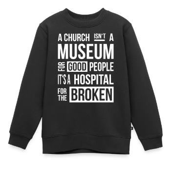 Church Museum - Kinder Premium Organic Sweatshirt - Schwarz - Vorne - AI Model Kid Female (0cm)