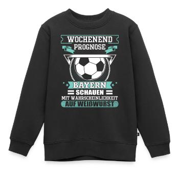 Fußball Bayern - Kinder Premium Organic Sweatshirt - Schwarz - Vorne - AI Model Kid Female (0cm)
