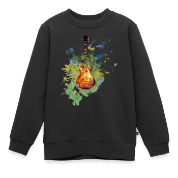 Guitar Electric Guitar Amplifier Les Paul Gift - Kids Premium Organic Sweatshirt - black - Front - AI Model Kid Female (0cm)