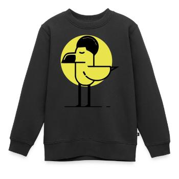 Afro Flamingo - Kinder Premium Organic Sweatshirt - Schwarz - Vorne - AI Model Kid Female (0cm)