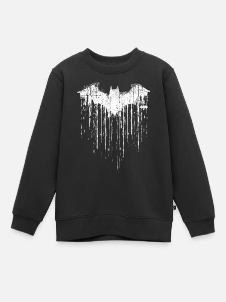 Batman logo blanc verre de lait femme Tee shirt ma - Sweat Premium enfant bio - noir