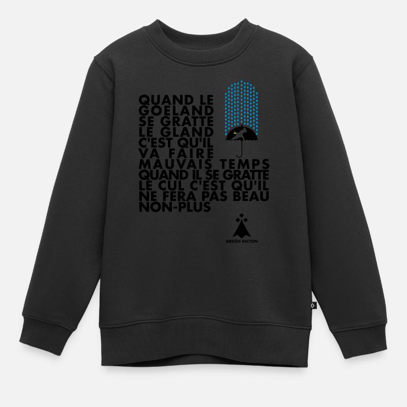 BREIZH GOELAND - Sweat Premium enfant bio - noir