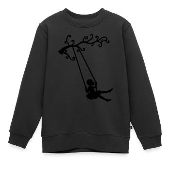 swing girl - Kids Premium Organic Sweatshirt - black - Front - AI Model Kid Female (0cm)