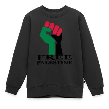 Zeichnen der palästinensischen Symbolflagge Paläst - Kinder Premium Organic Sweatshirt - Schwarz - Vorne - AI Model Kid Female (0cm)