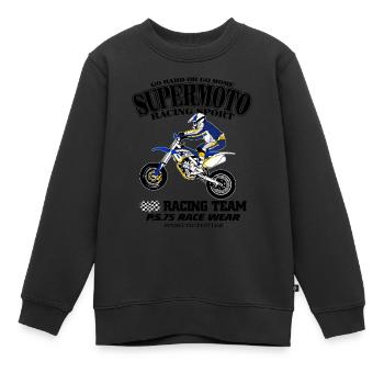 Supermoto - Kinder Premium Organic Sweatshirt - Schwarz - Vorne - AI Model Kid Female (0cm)